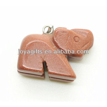 High quality natural red stone elephant pendant semi precious stone pendant